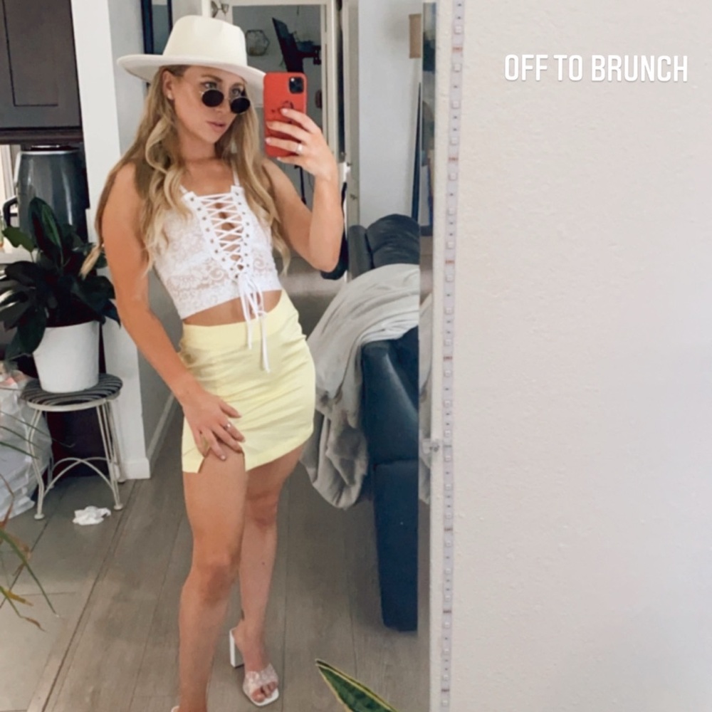 Forever 21 Peach Mini Skirt